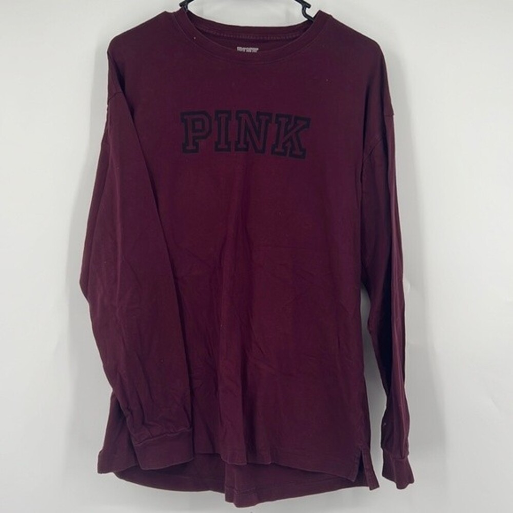 VS PINK Maroon Long Sleeve Top